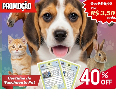 Certidão de Nascimento Pet